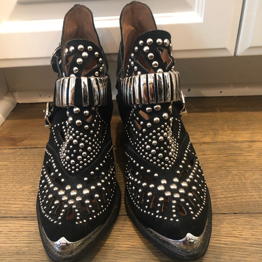 Jeffrey Campbell Calhoun Suede Studded Booties (8)